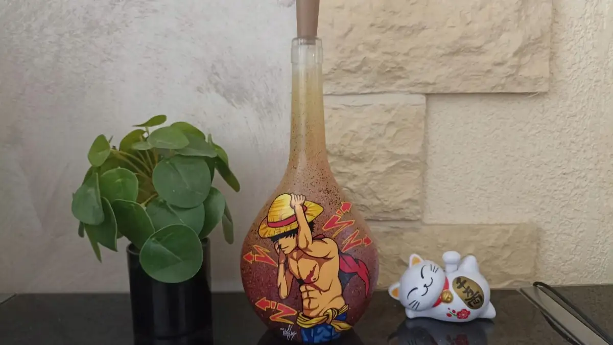 Lampe manga peinte main