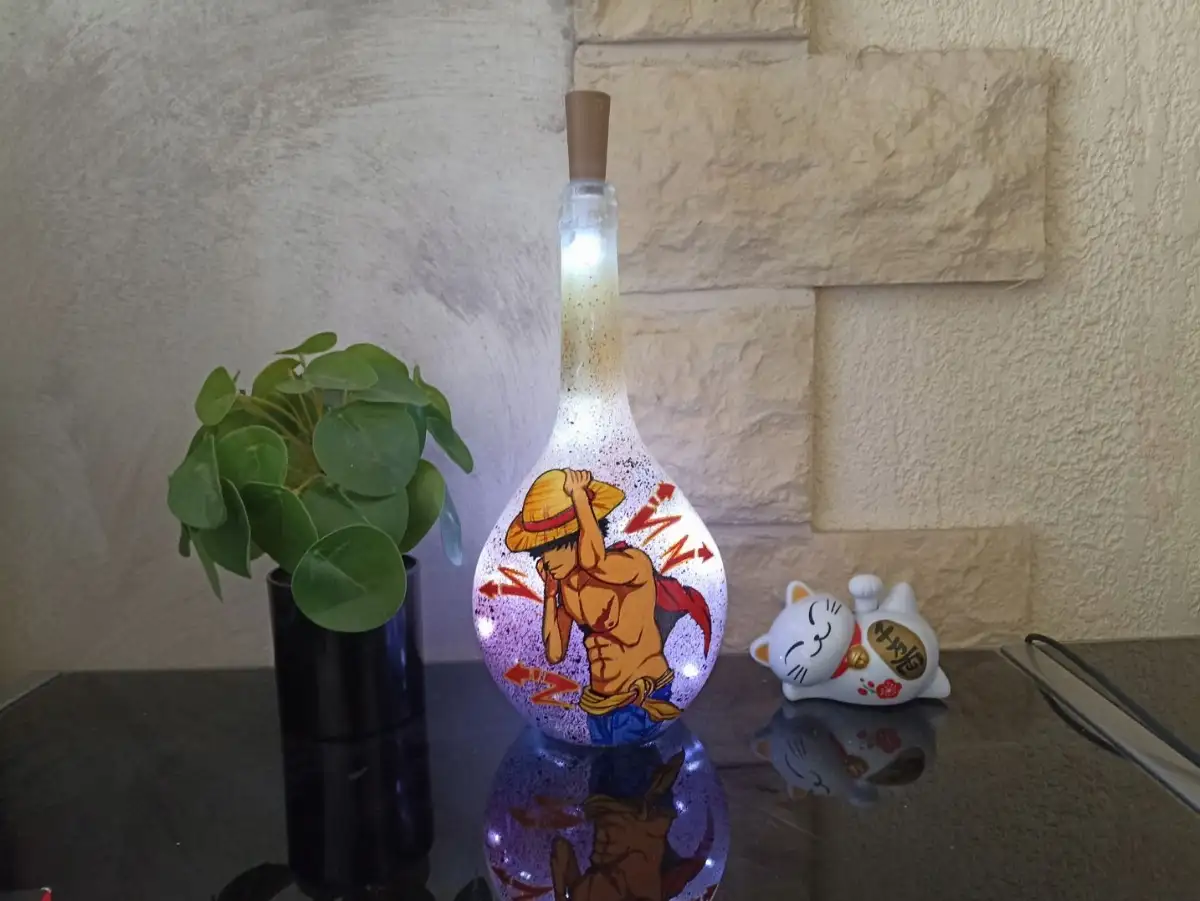 Lampe manga peinte main
