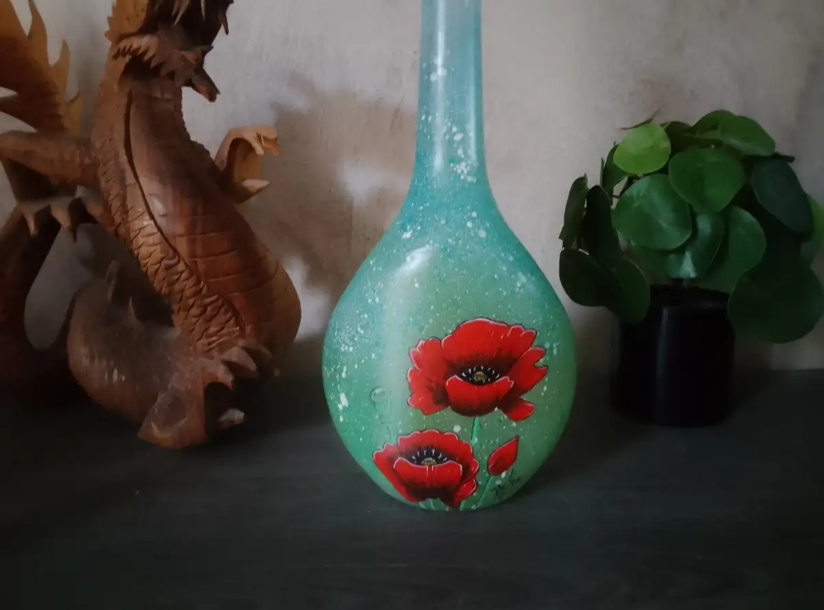 Bouteille Lumineuse “Coquelicots – Nature Collection”