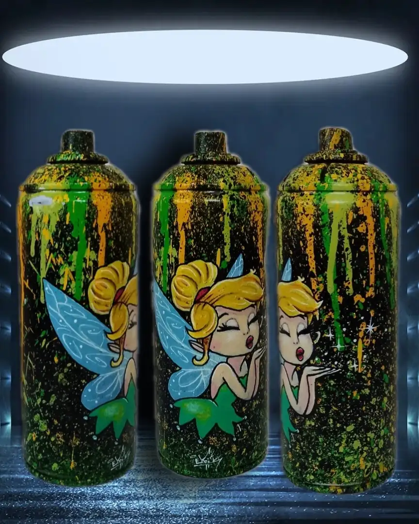 Aérosol recyclé Fée Clochette - Exemplaire unique