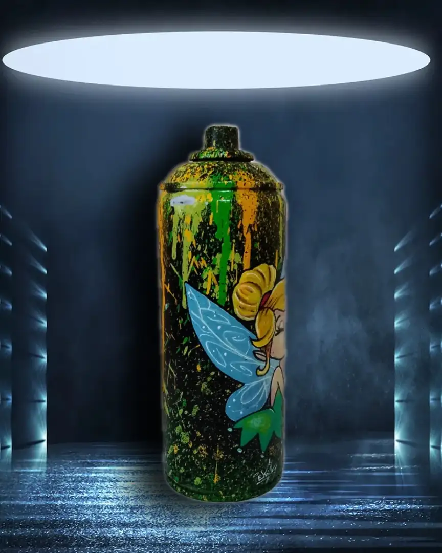 Aérosol recyclé Fée Clochette - Exemplaire unique