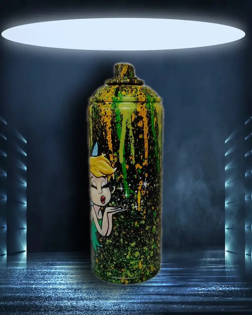 Aérosol recyclé Fée Clochette - Exemplaire unique