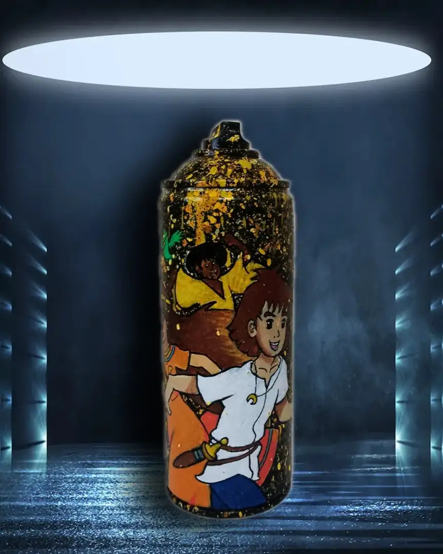 Aérosol recyclé Les Mystérieuses Cités d'Or - Exemplaire unique