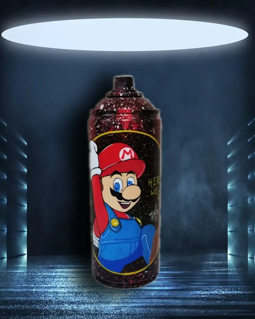 Aérosol recyclé Mario - Exemplaire unique