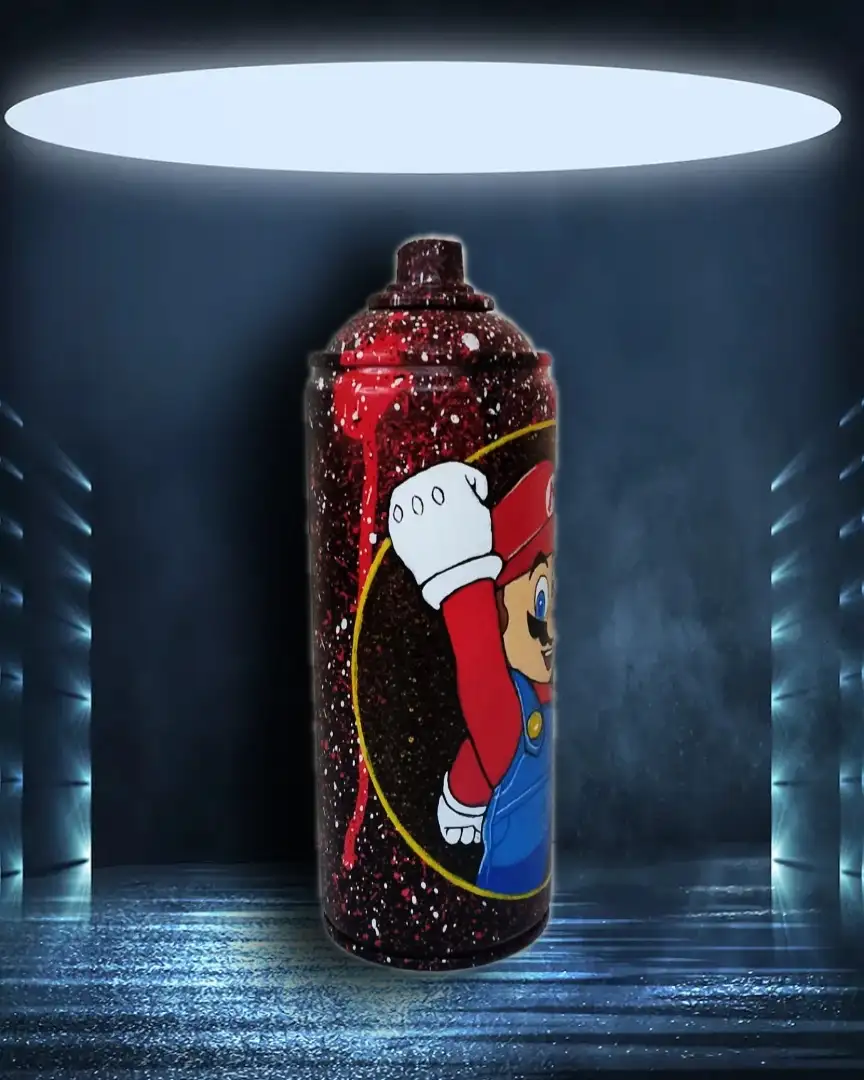 Aérosol recyclé Mario - Exemplaire unique