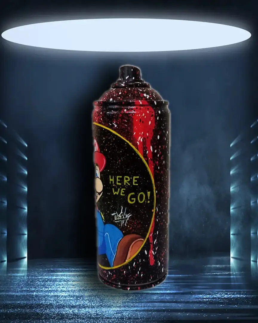 Aérosol recyclé Mario - Exemplaire unique