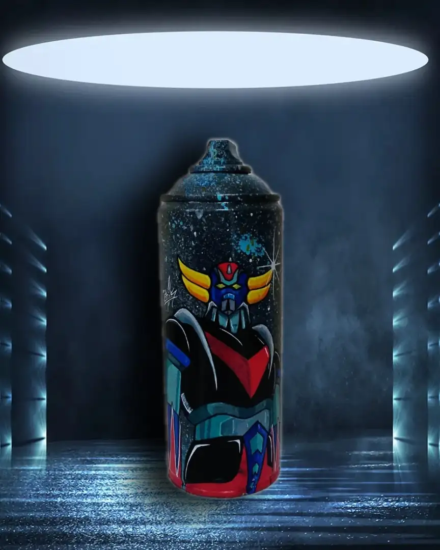 Aérosol recyclé Goldorak - Exemplaire unique