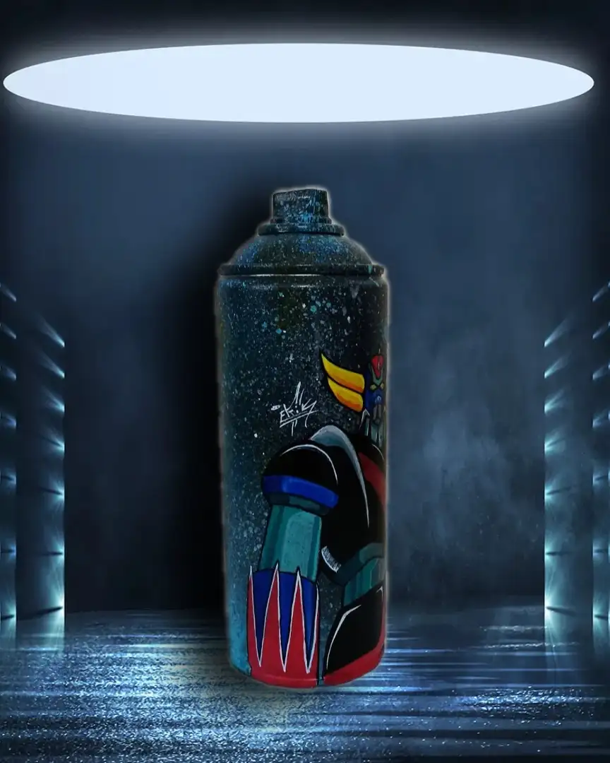 Aérosol recyclé Goldorak - Exemplaire unique