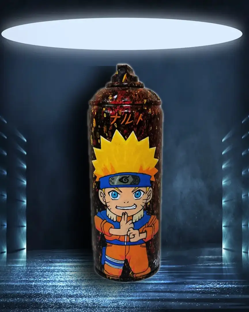 Aérosol recyclé Naruto - Exemplaire unique