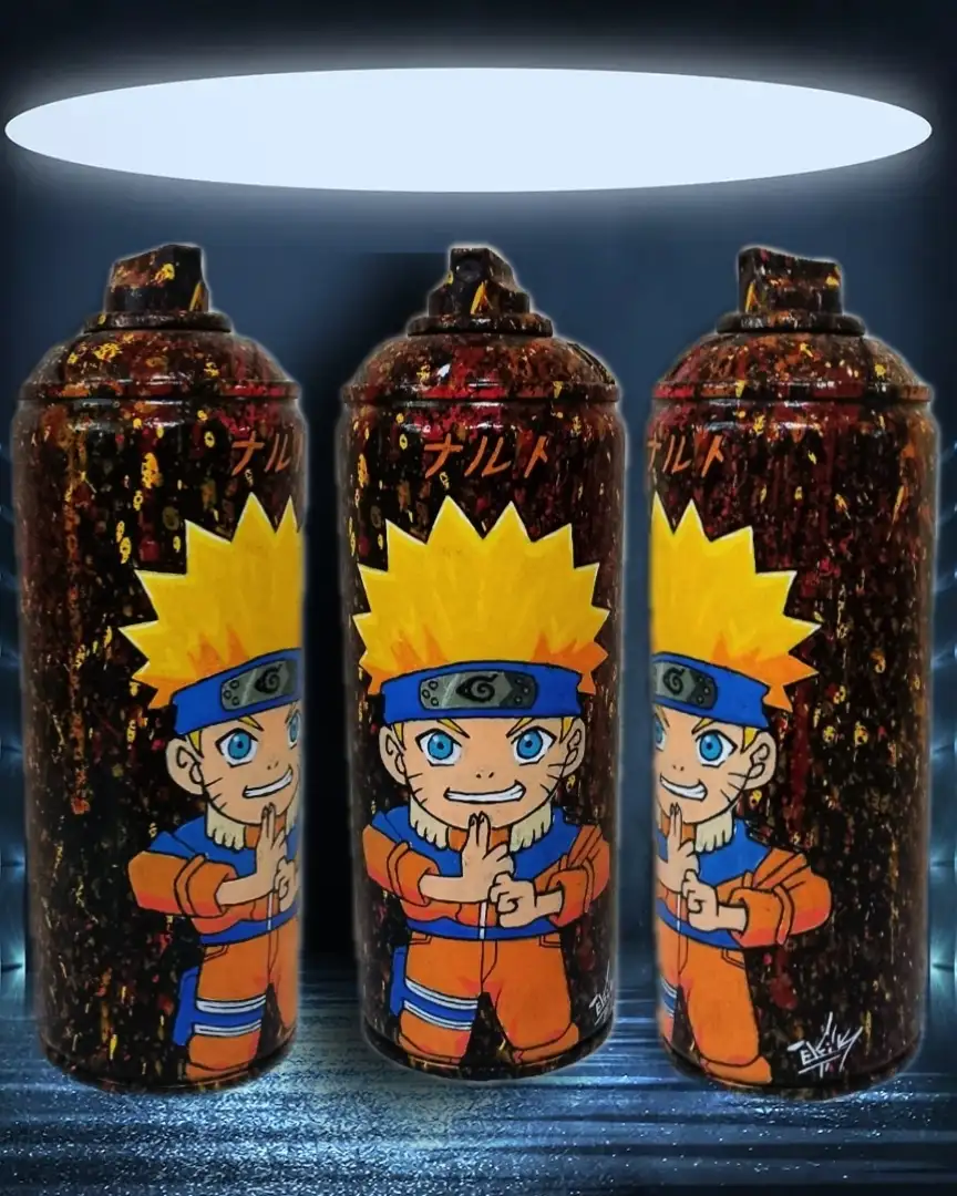 Aérosol recyclé Naruto - Exemplaire unique