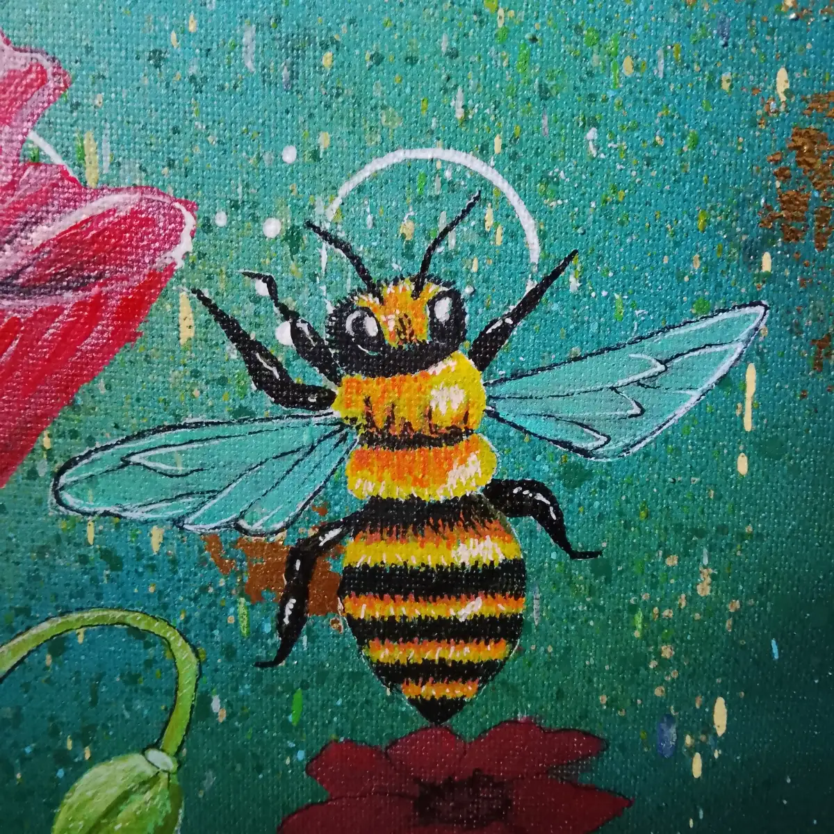 Oeuvre originale Bee Happy