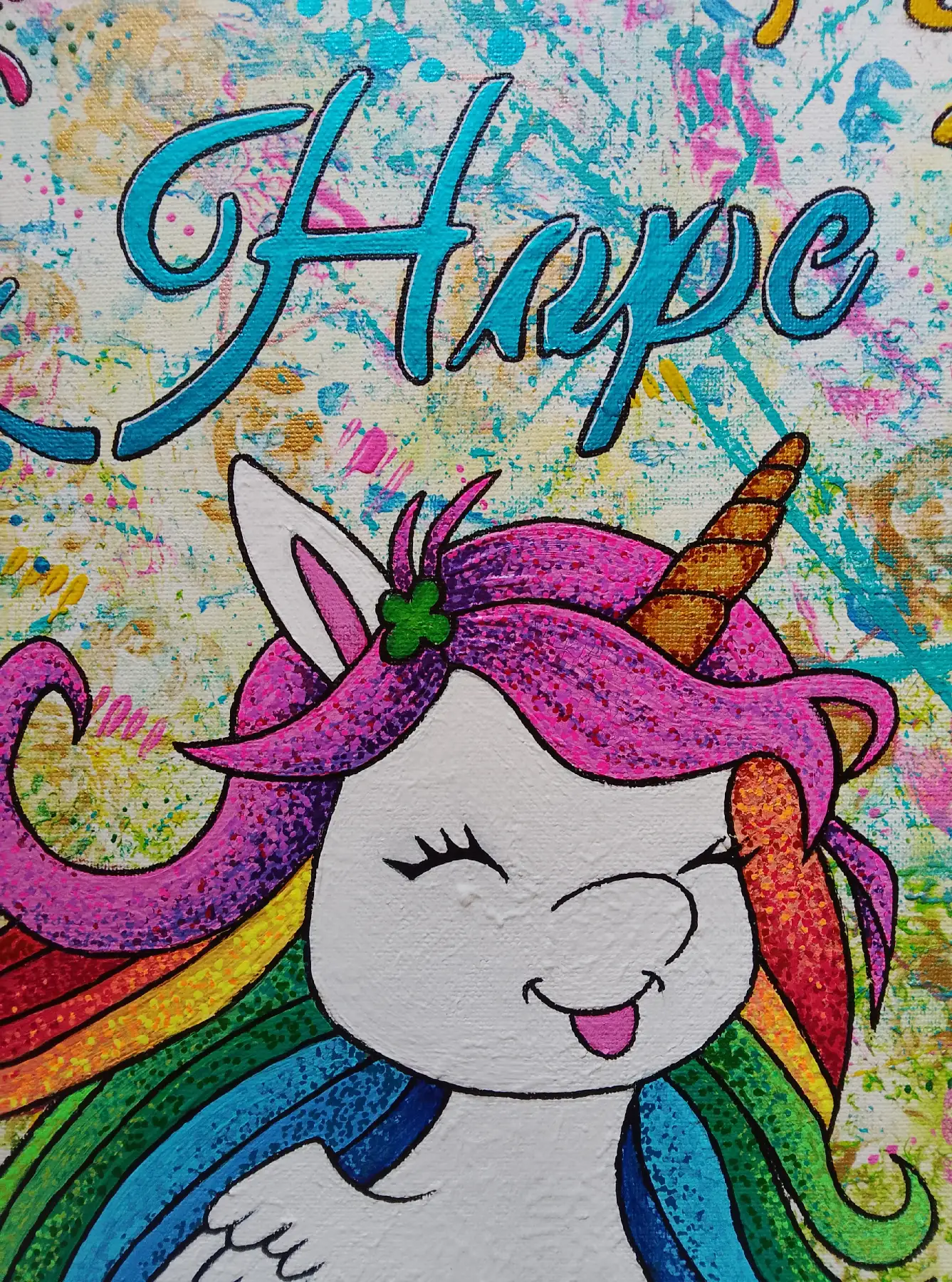 Licorne chimérique (40x50 cm) original signé