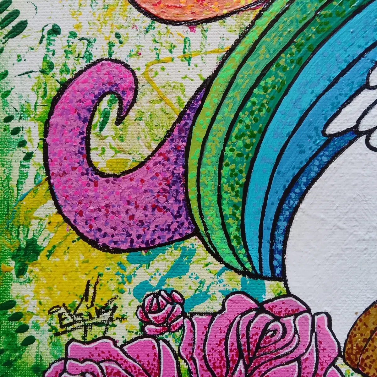 Licorne chimérique (40x50 cm) original signé