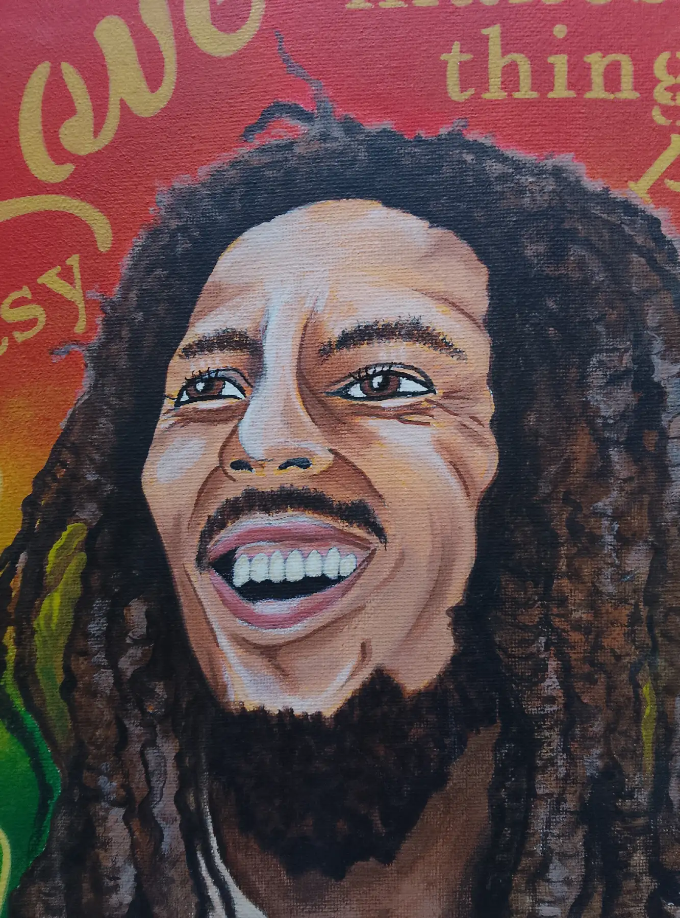 Portrait Bob Marley (30x40 cm) original signé