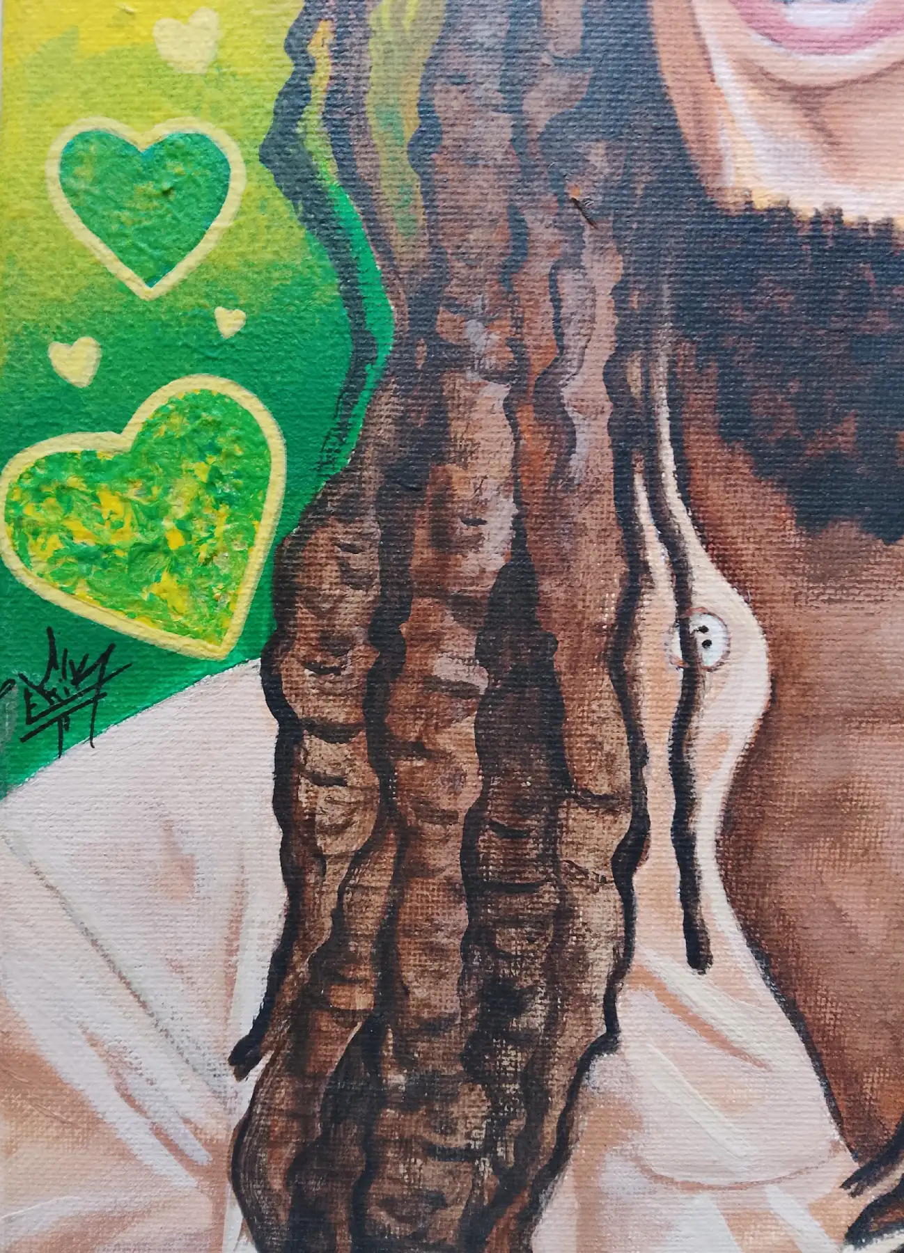 Portrait Bob Marley (30x40 cm) original signé
