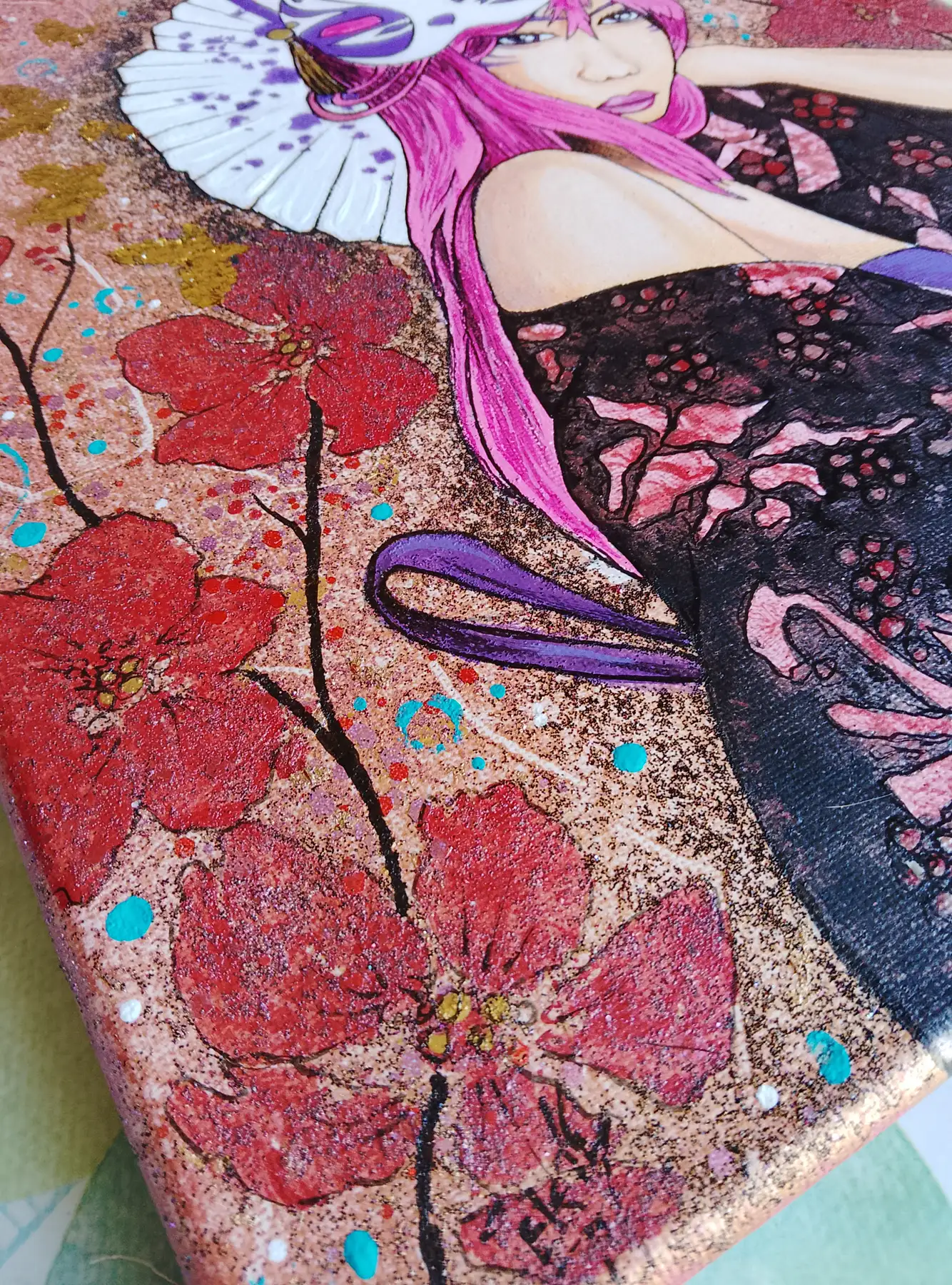 L'esprit du Kitsune (24x30cm) original signé
