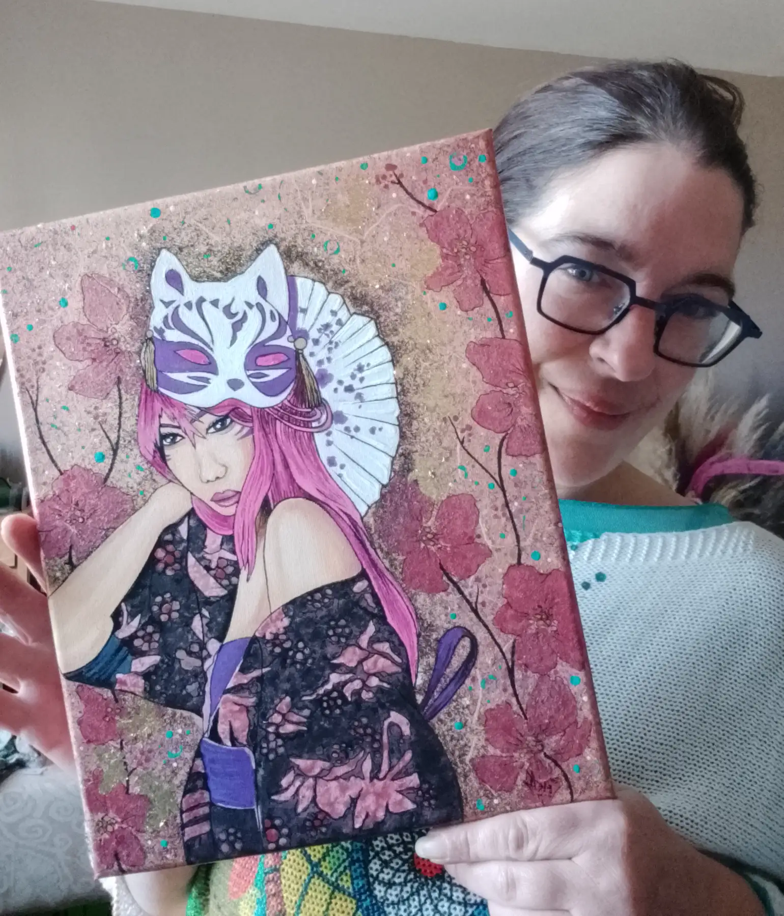 L'esprit du Kitsune (24x30cm) original signé