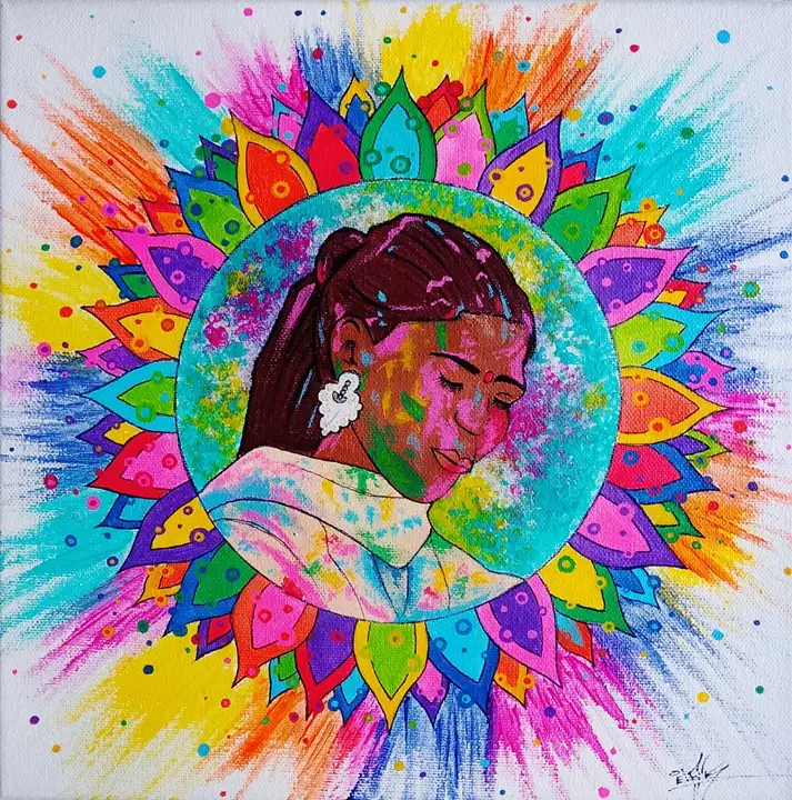 Ikigaï (30x30 cm) original signé