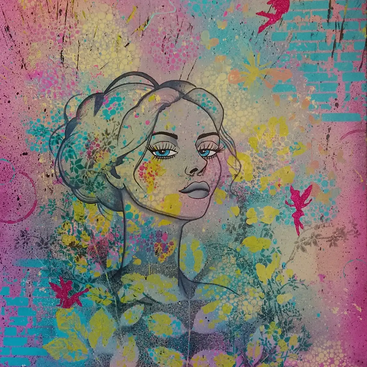 L'Insoumise, Jardin Urbain (55x75 cm) original signé