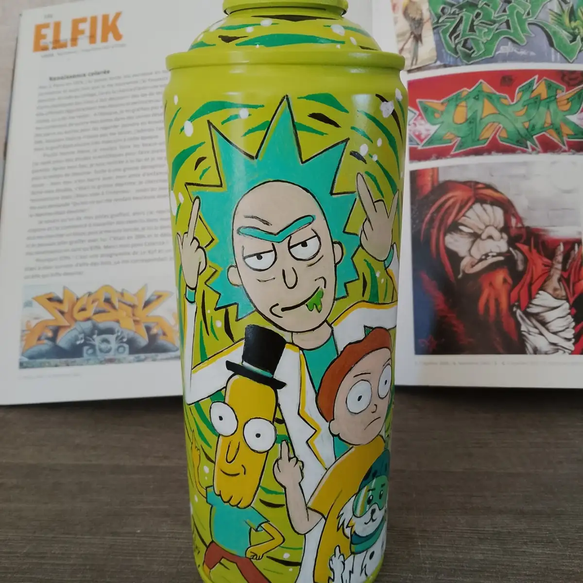 MAD CAN Urban Sculpture - Rick & Morty - Exemplaire unique