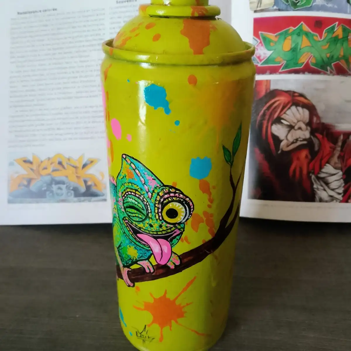 MAD CAN Urban Sculpture - Caméléon Pop - Exemplaire unique