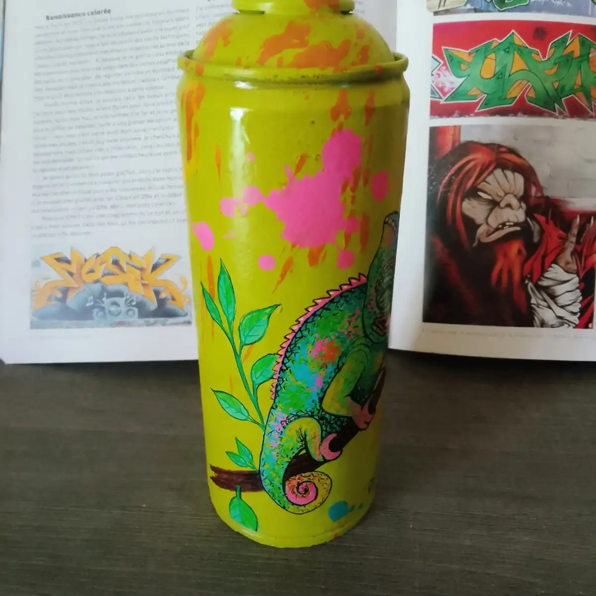 MAD CAN Urban Sculpture - Caméléon Pop - Exemplaire unique