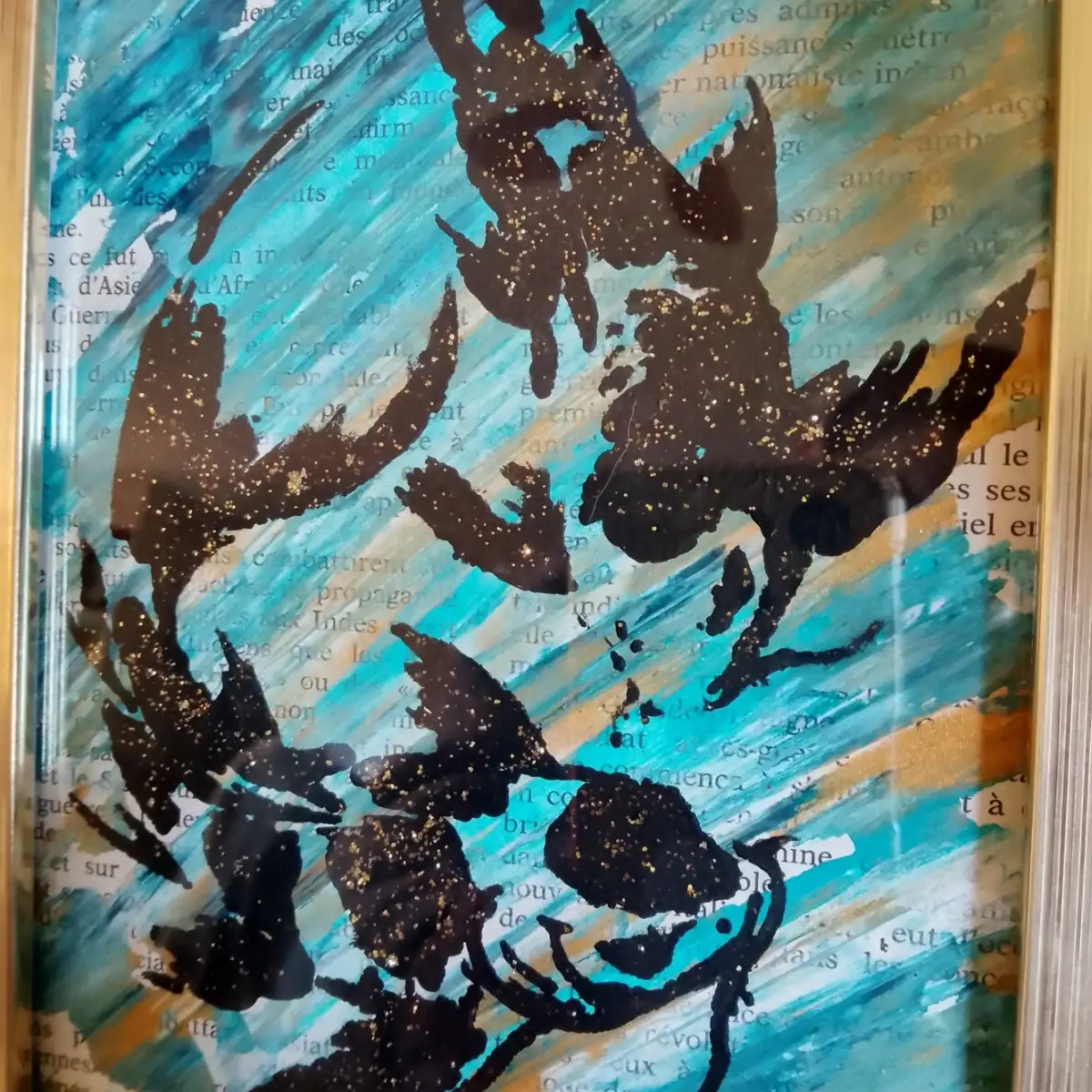 Sirius Peace – Tableau Original Signé sur Papier Recyclé Encadré 15 x 20 cm