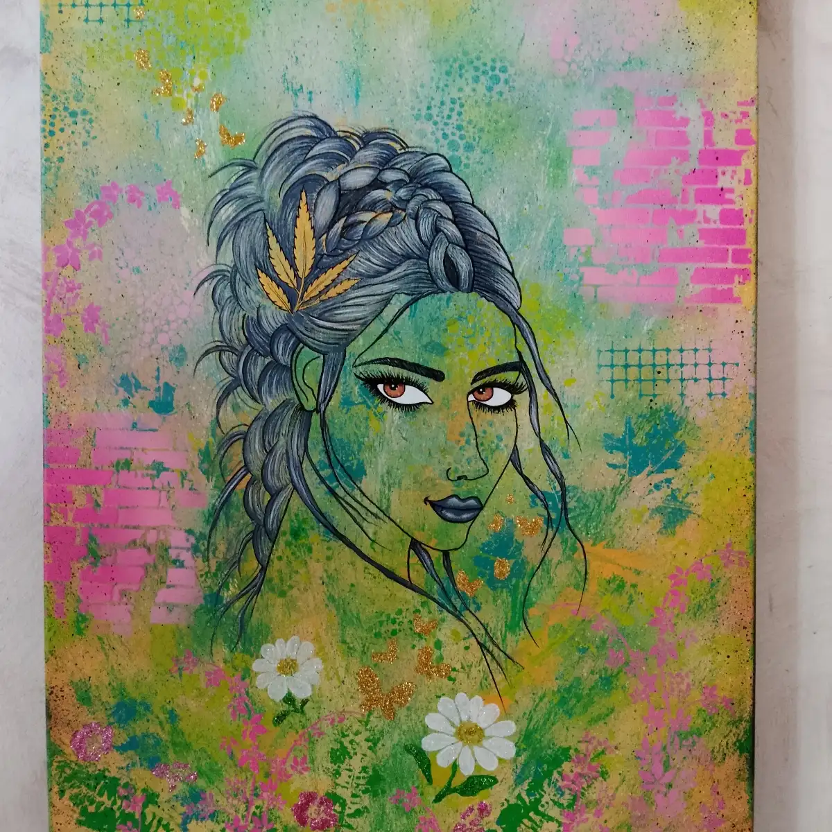 Eveil sacré (55x75 cm) original signé